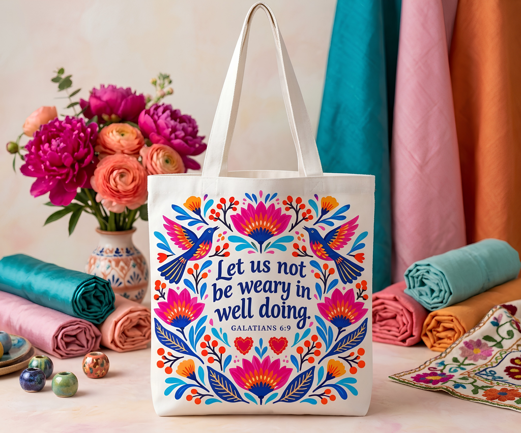 Colorful Canvas Tote Bag – Handcrafted Daily Carry