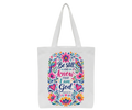 Floral Canvas Tote Bag – Handcrafted Daily Carry