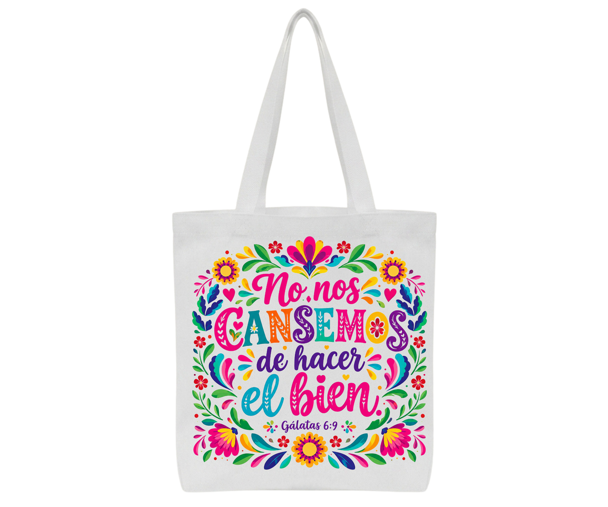 Spanish Vibrant Canvas Tote Bag – Handcrafted Daily Carry