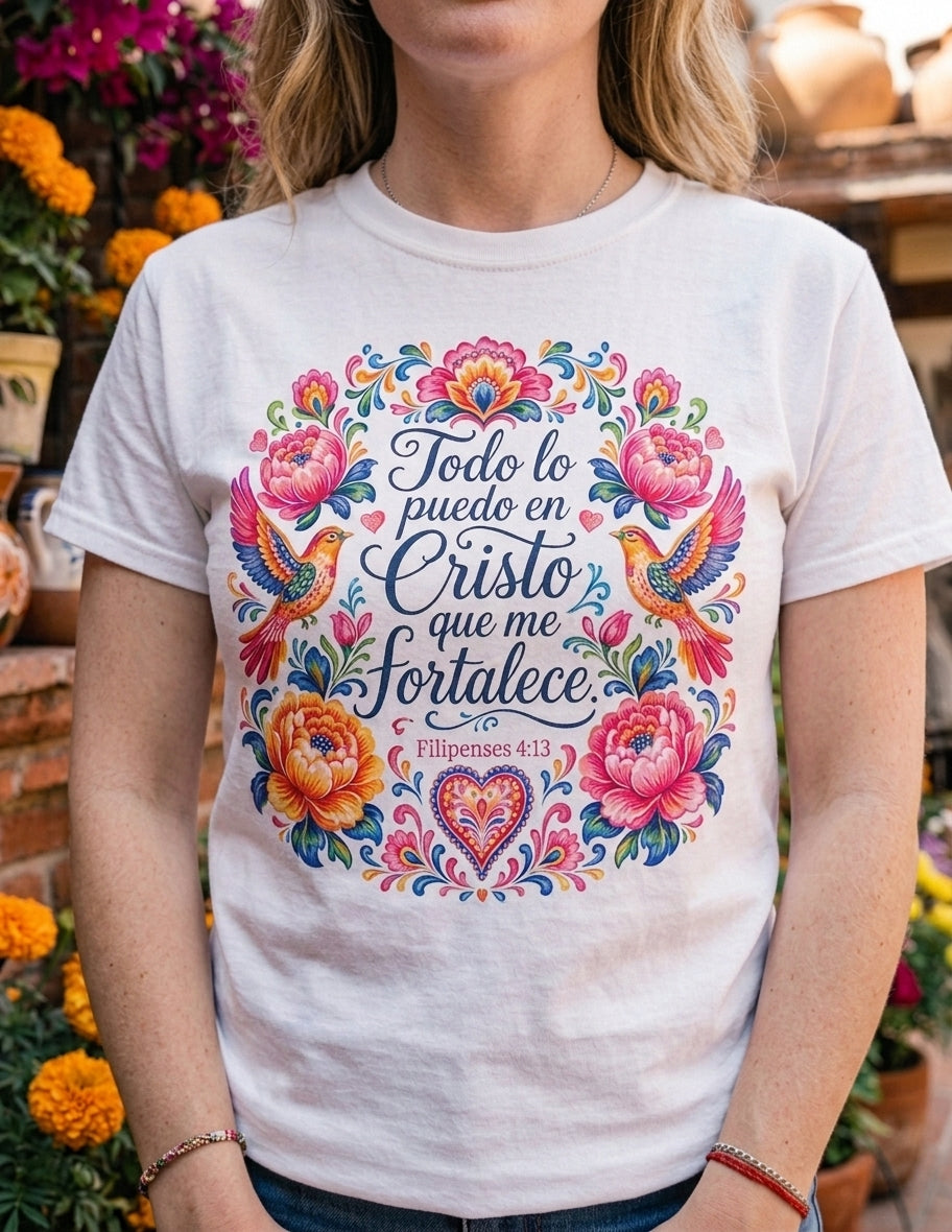 "Filipenses 4:13" Cotton Tshirt